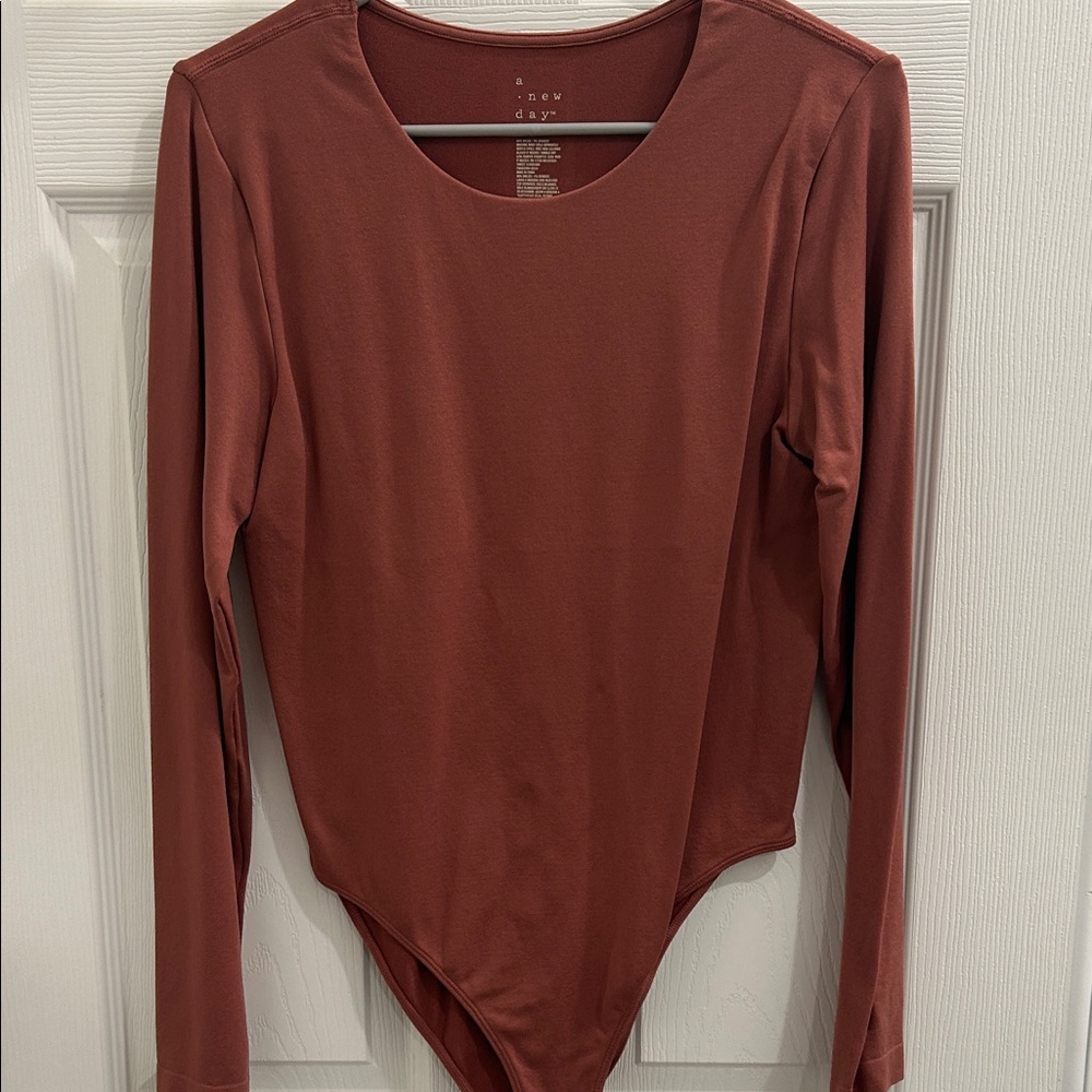 A New Day Terracotta Long Sleeve Bodysuit